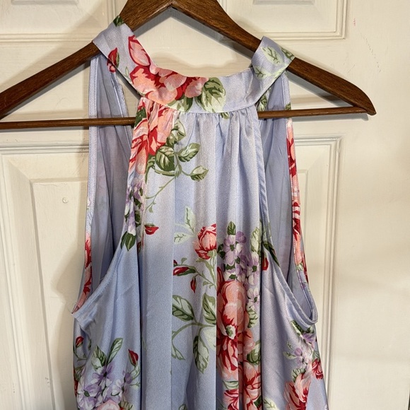 NWT Lulus Floral Halter Top Swing Dress Tie Back Lined Size Small - Picture 2 of 10